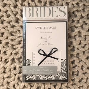 🏷🛍BRIDES Black & White Save the Date Invites